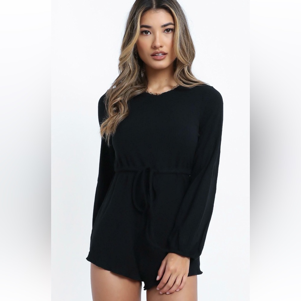 NWT SHOWPO ALEANDRA PLAYSUIT IN BLACK